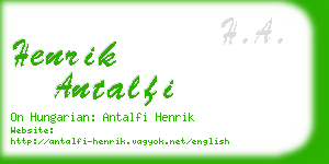 henrik antalfi business card